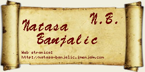 Nataša Banjalić vizit kartica
